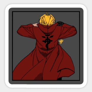 Edward Elric Brotherhood Anime Inspired Sticker